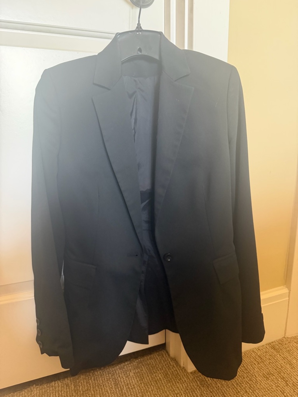 Express Black Womens Single-Button suit